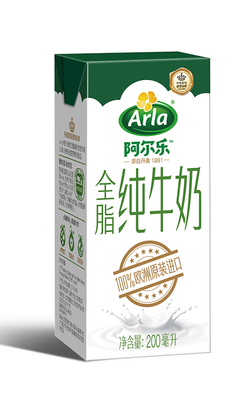 Arla阿尔乐牛奶 全脂纯牛奶 200ml