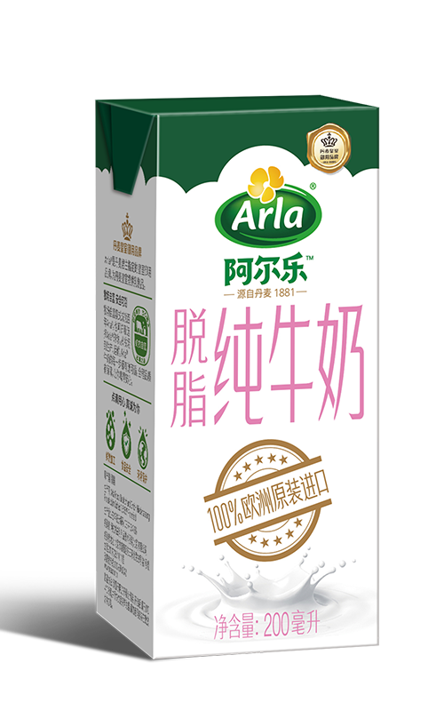 Arla阿尔乐牛奶脱脂纯牛奶200ml | Arla