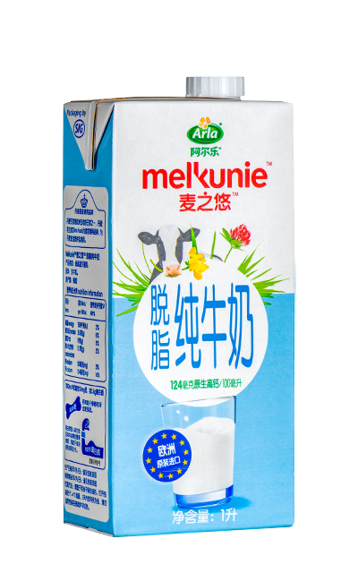 脱脂纯牛奶康美包