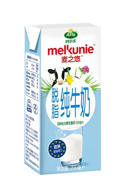 脱脂纯牛奶康美苗条装