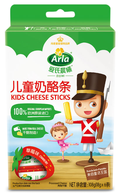 Arla ®爱氏晨曦 ™ 儿童再制干酪条（草莓味） 108克