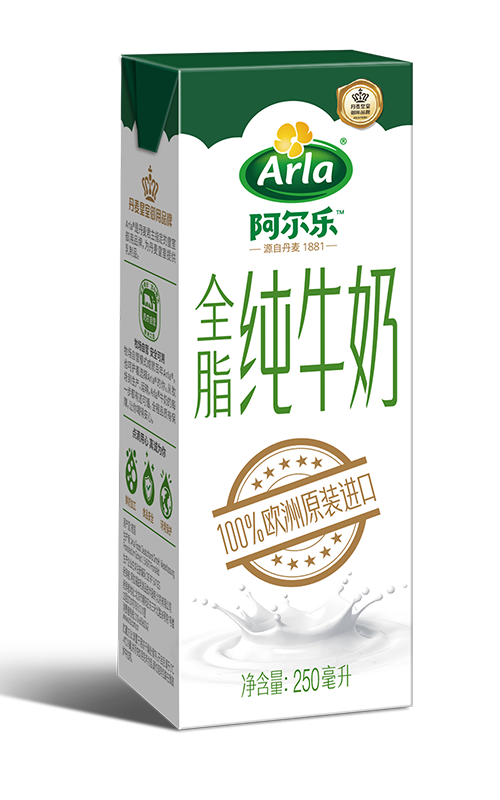 Arla阿尔乐牛奶 全脂纯牛奶 250ml